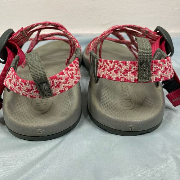 Chaco J180014: ZX1 Big kids Ecotread Rend Pink Sandal Rend Pink Size 5 - Picture 5 of 7